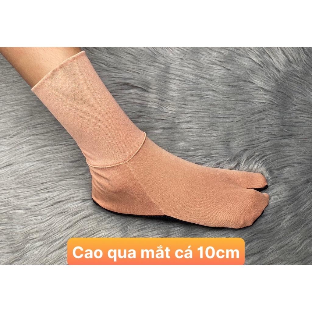 Combo 5 đôi vớ nữ , tất nữ , hài vải cổ cao ôm qua mắt cá 5cm và loại cao 10cm ,xỏ ngón thun co giãn tốt ,lót đế
