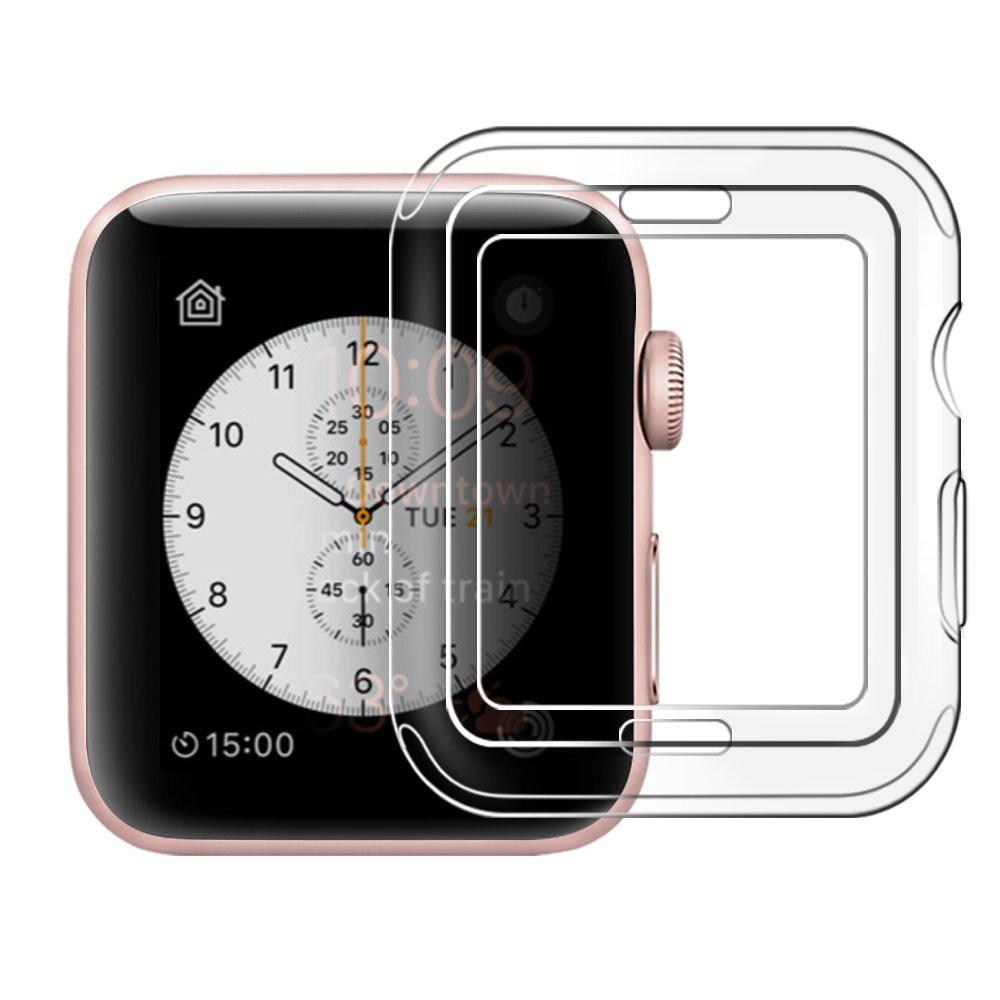 Khung bảo vệ TPU mềm trong suốt cho Apple Watch 7 6 SE 5 4 3 2 1 38mm 42mm 40mm 44mm 41mm 45mm