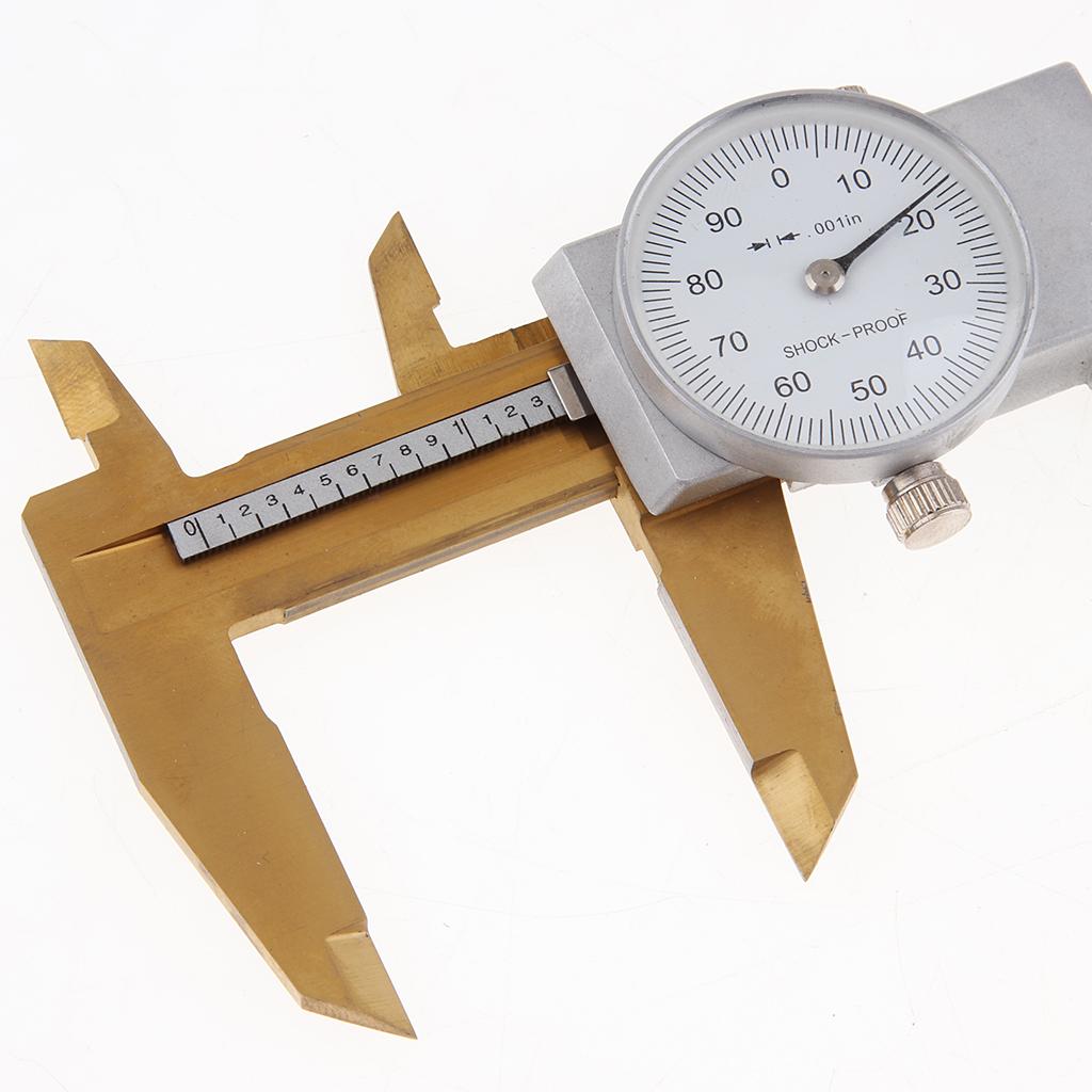 Stainless Steel Dial Caliper Vernier Gauge Micrometer Measure 0-6''