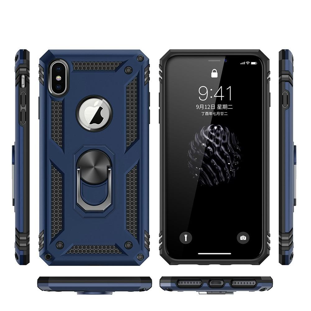 Ốp lưng cho iPhone X XS chống sốc 2 lớp kèm nhẫn iring làm giá đỡ