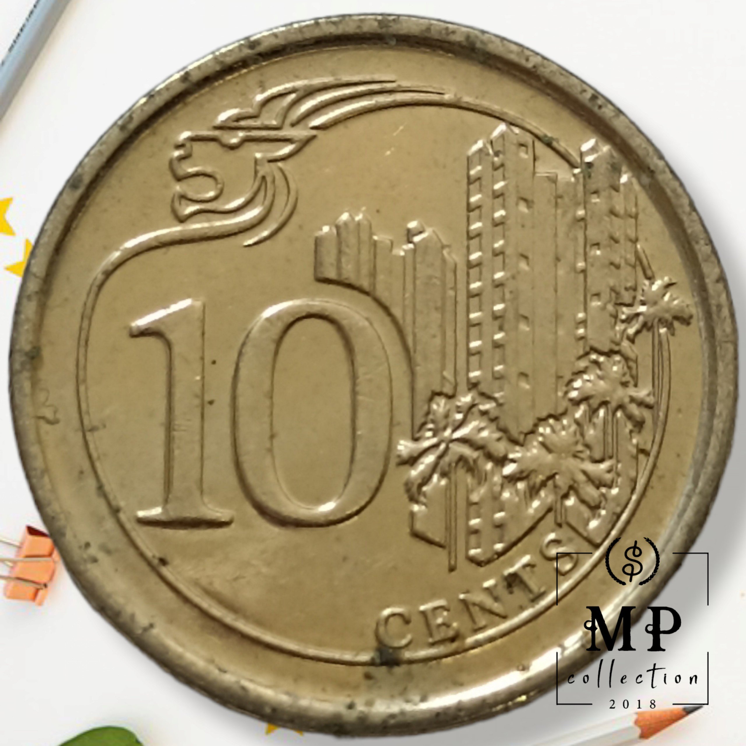 Đồng xu Singapore 10 cent 2013-2019