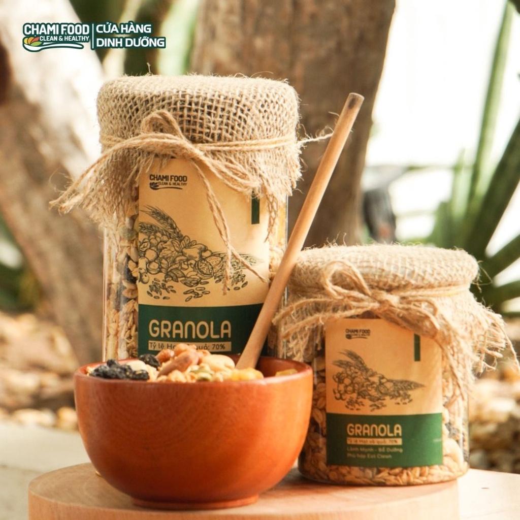 Granola Ăn Kiêng Chami Food Siêu Hạt Giảm Cân Không Đường 500g 50% Yến Mạch Úc Ngũ Cốc Eat Clean Lành Mạnh Thơm Ngon