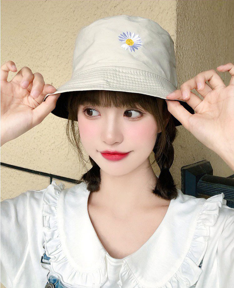 Mũ Vành Nhỏ, Mũ Bucket Hoa Cúc, Mũ Bucket Cụp Phong Cách Swag Siêu Xinh MD07