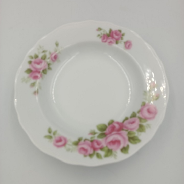 Đĩa Sứ Hoa Hồng Chùm Đỏ Kích Thước 20.5 CM Hàng Nhập Khẩu Cao Cấp