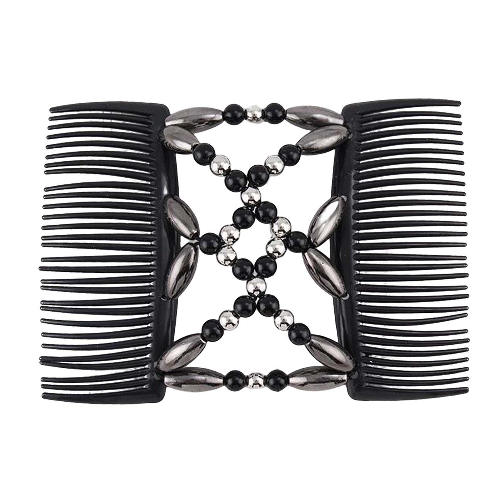 Beads Hair Combs Bun Making Tool Bead Hairpins Accessories Hair Clips Elastic Headwear for Stage Birthday Daily Party Decoration