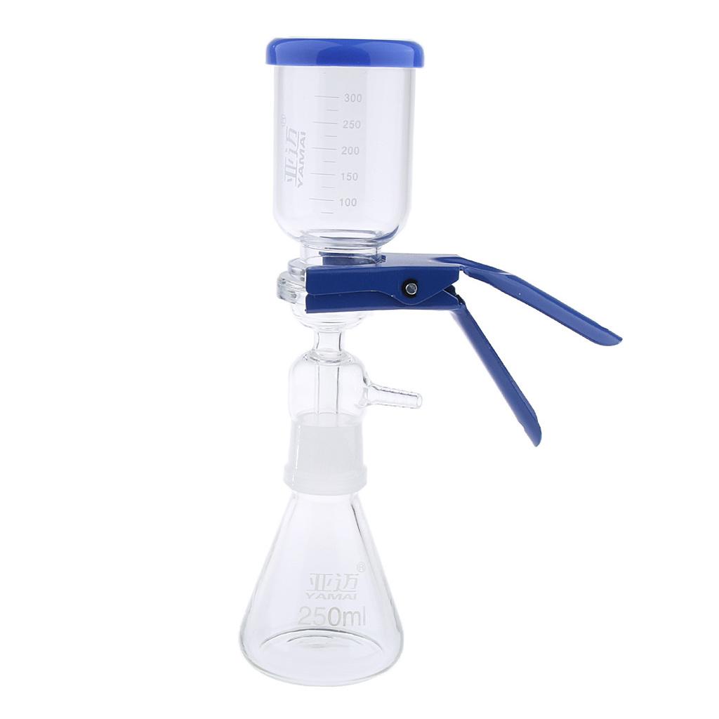 250ml Filtration Apparatus Vacuum Lab Filtering Unit w/ Clamp