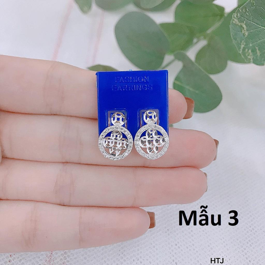 Bông tai bạc thời trang khoá bấm chất liệu bằng bạc s925 MS0762