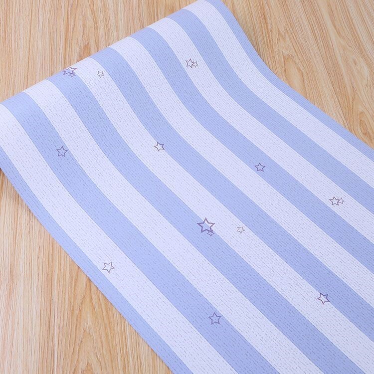 10m Giấy dán tường cuộn sọc xanh C0030B