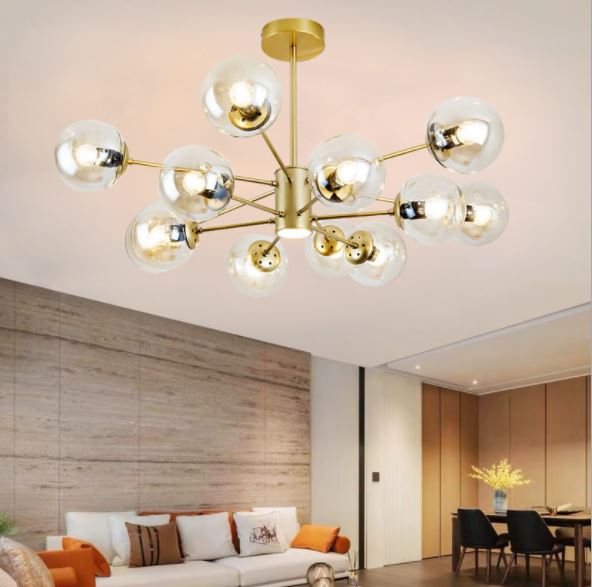 Đèn chùm INSOL sang trọng, tinh tế trang trí phòng khách hiện đại - kèm bóng LED chuyên dụng.