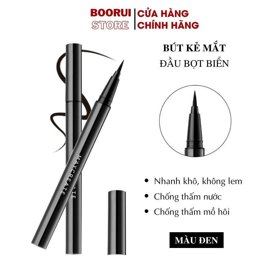 Bút kẻ mắt Boorui nhanh khô, chống thấm nước, mồ hôi lâu trôi, nét liền mảnh chống nhòe trang điểm chuyên nghiệp