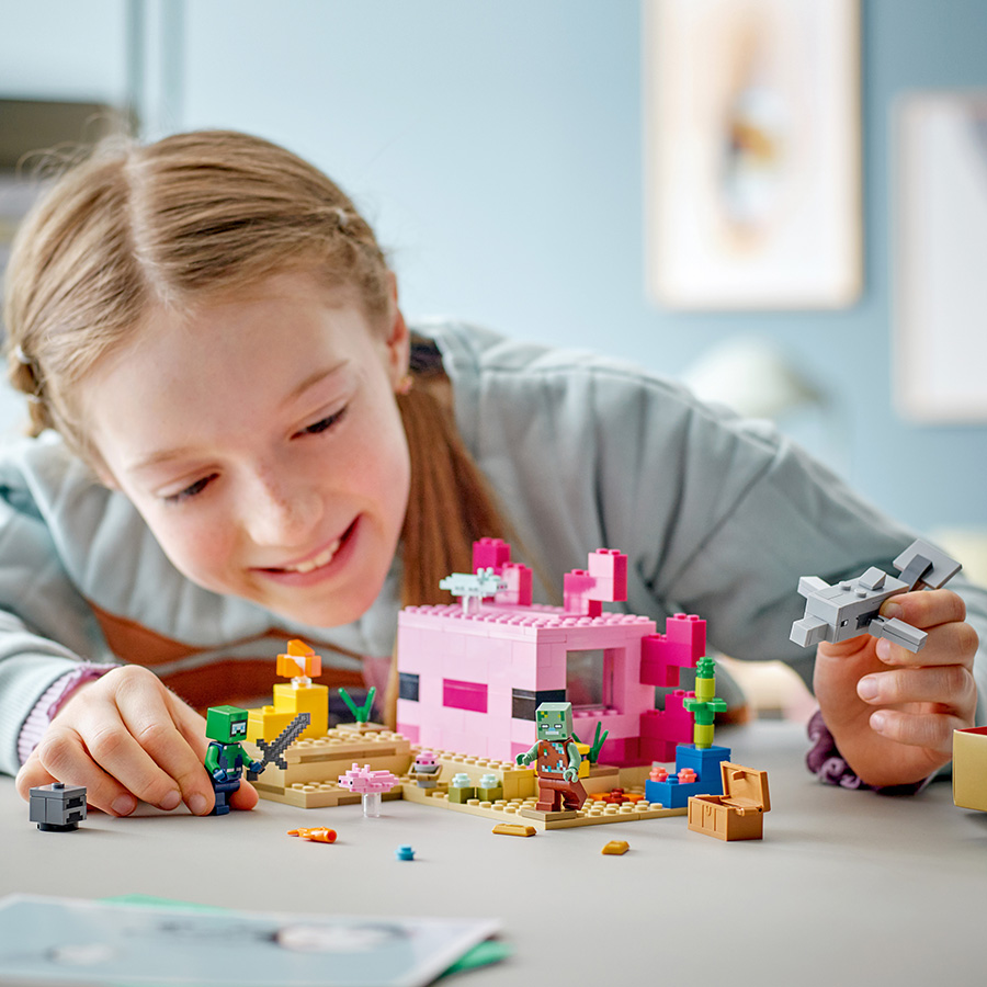 Đồ Chơi Lắp Ráp Ngôi Nhà Cá Axolotl LEGO MINECRAFT 21247 (242 chi tiết)