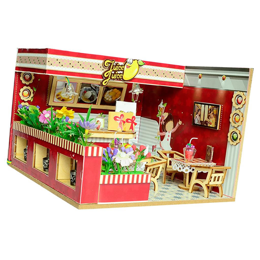 Dollhouse Miniature with Furniture, DIY Dollhouse Kit, Creative Room Decorations Kit, 1:24 Scale Model House for Woman and Girls