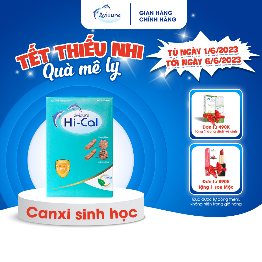 Canxi Nano tự nhiên cho bà bầu Avisure Hical loại 60 viên