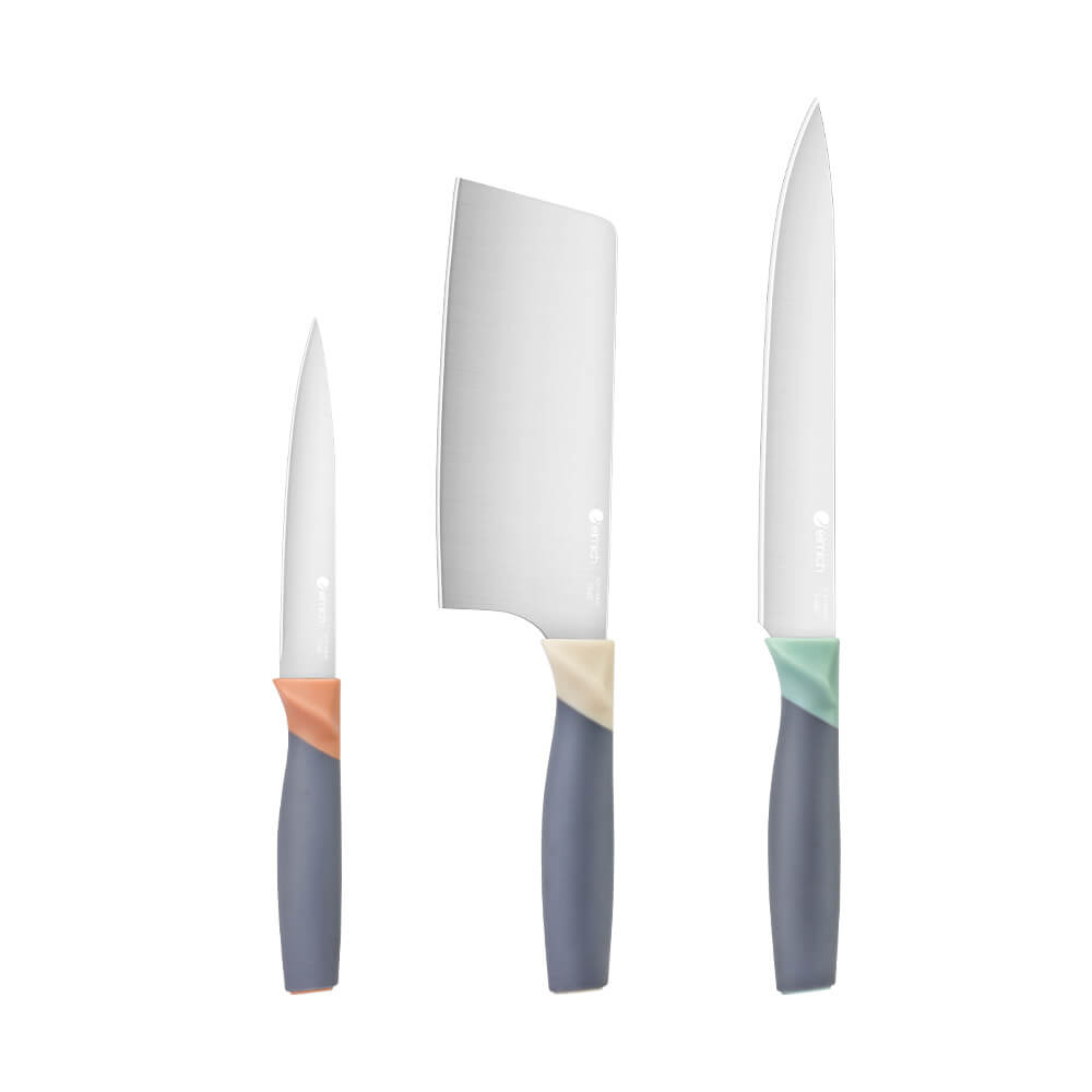 Bộ Dao Thép Diamond 3 Món Đóng Hộp Elmich EL8410, Hàng Chính Hãng, Chống Trượt, Chống Ăn Mòn-JoyMall