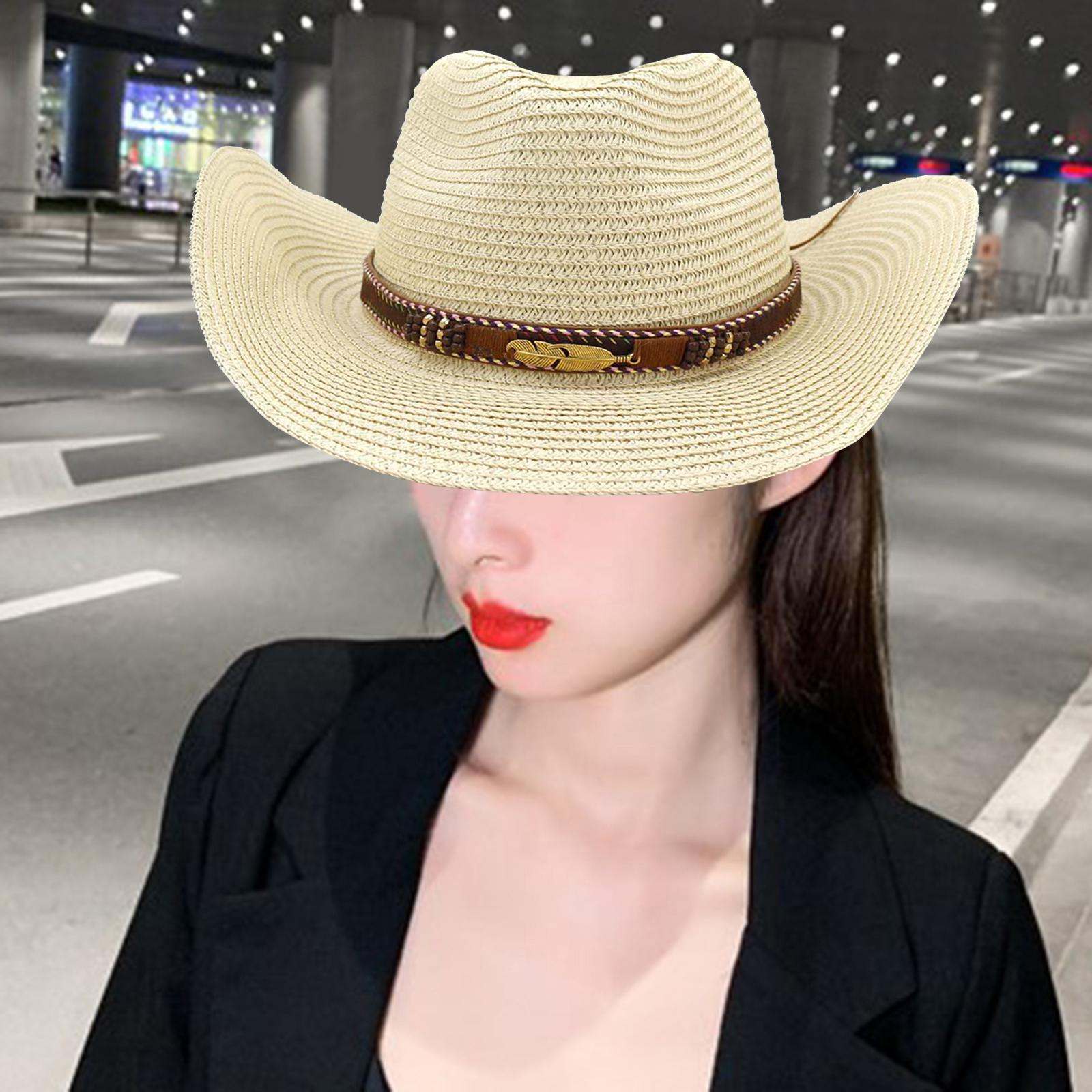 Cowboy hat Women Hats for Beach Unisex Costume Clothes Accessories Black
