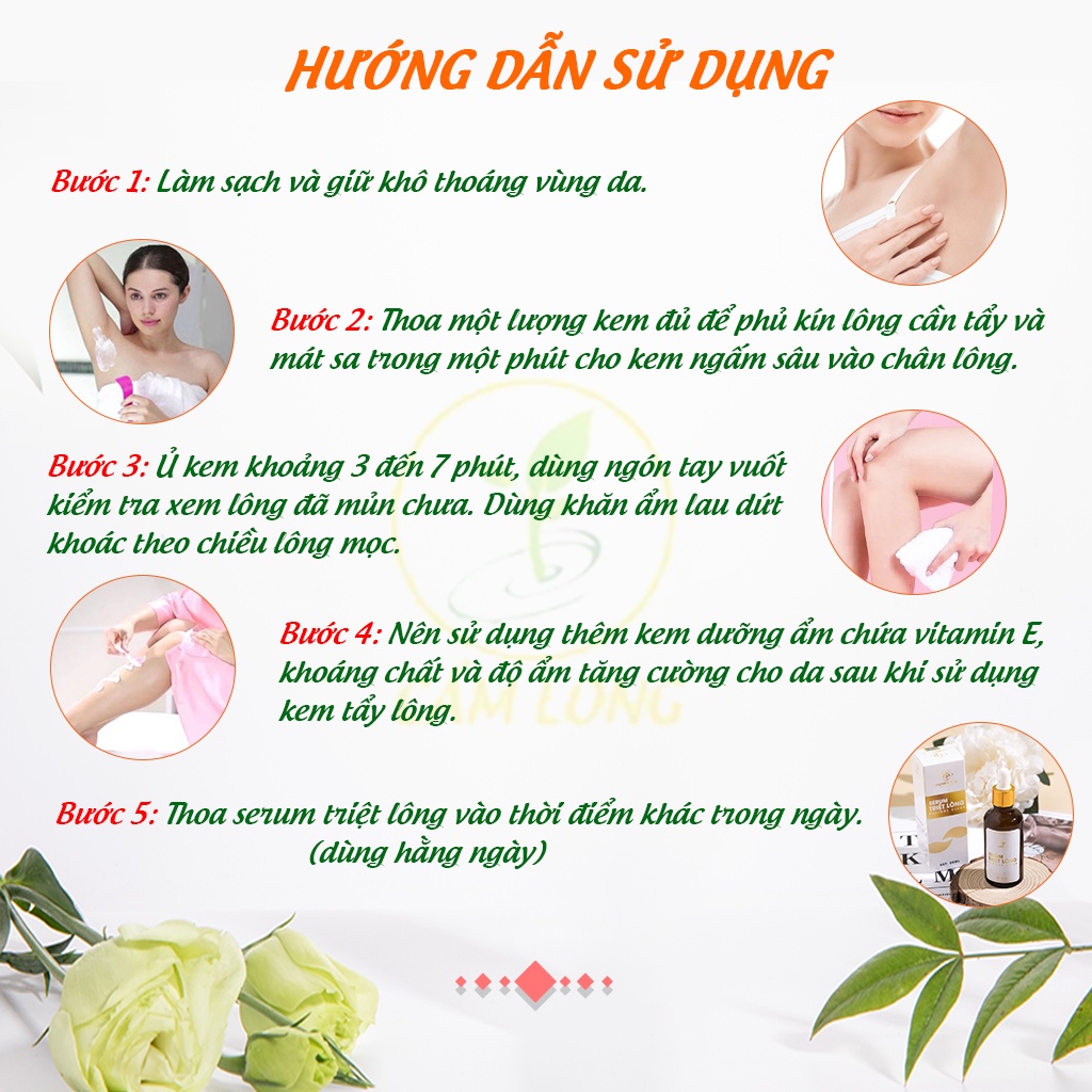 PERFECT CLEAN SERUM Kem Tẩy Lông Huyền Phi Triệt Tận Gốc Lông Tay Chân Bụng Bikini