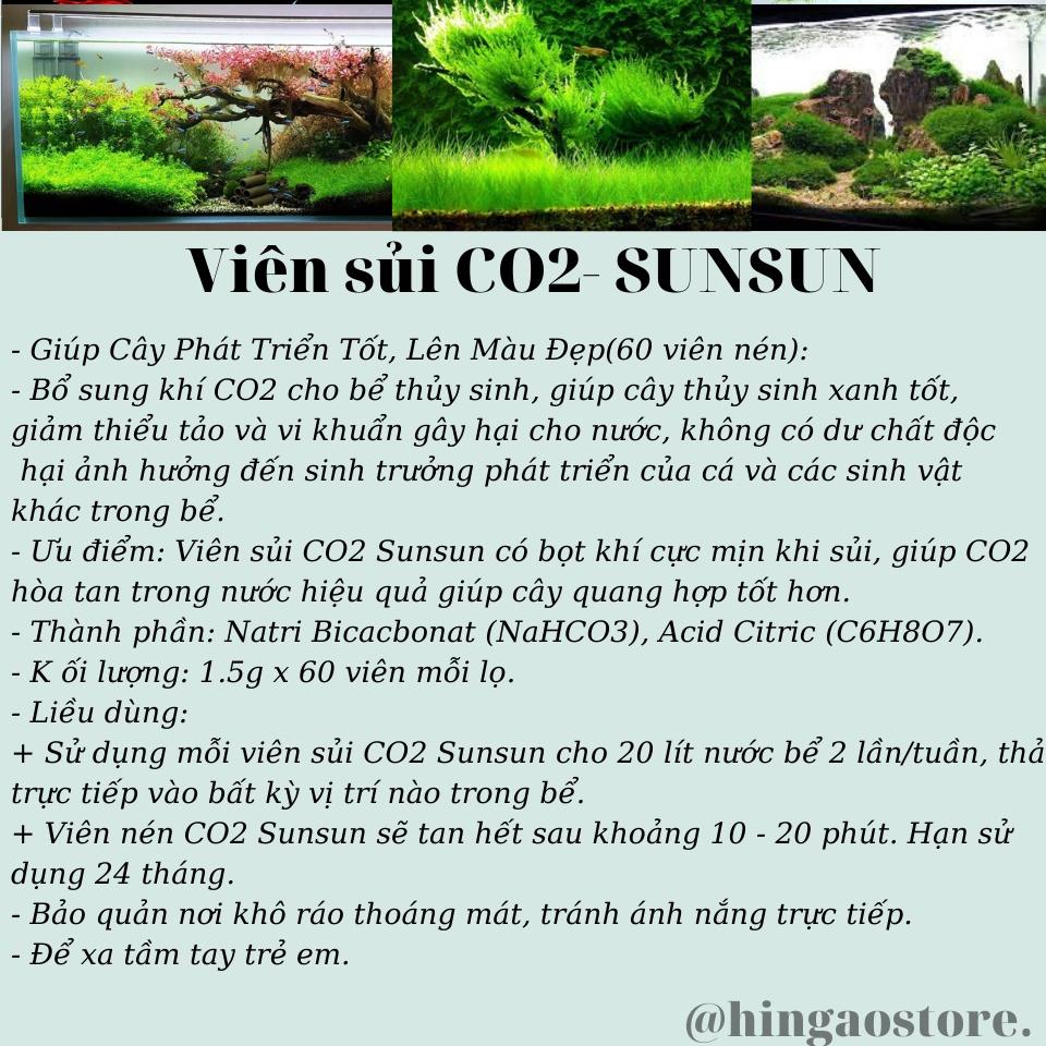 Viên Sủi CO2 Sunsun Giúp Cây Phát Triển Tốt, Lên Màu Đẹp Hingaostore.