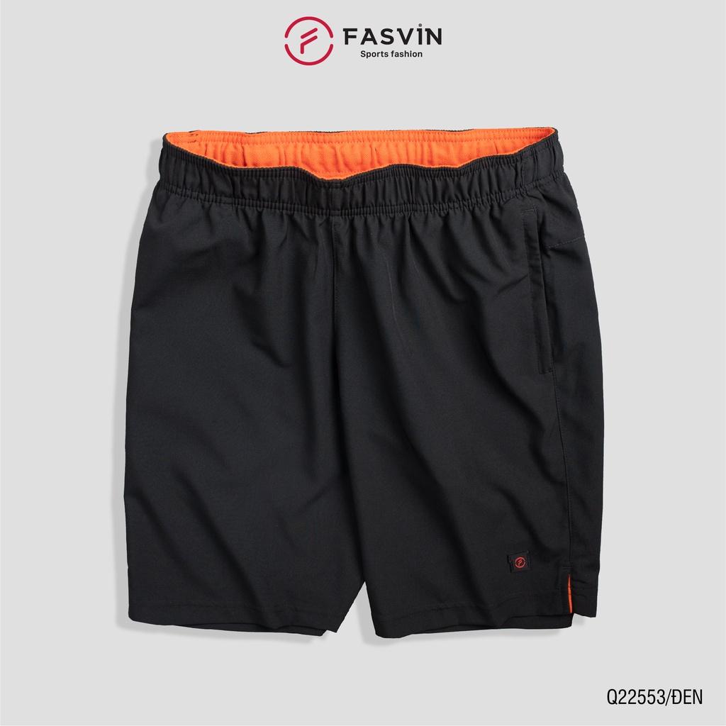 Quần Đùi Nam Fasvin Vải Gió Đẹp Hàng Nhà Máy Chất Lượng Cao Thể Thao Hay Mặc Nhà Q22553.Hn - Đen, Size 4 64 - 72Kg