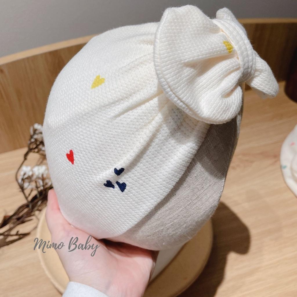 Mũ nón turban nơ cho bé gái 6-10kg Mimo Baby MTB62