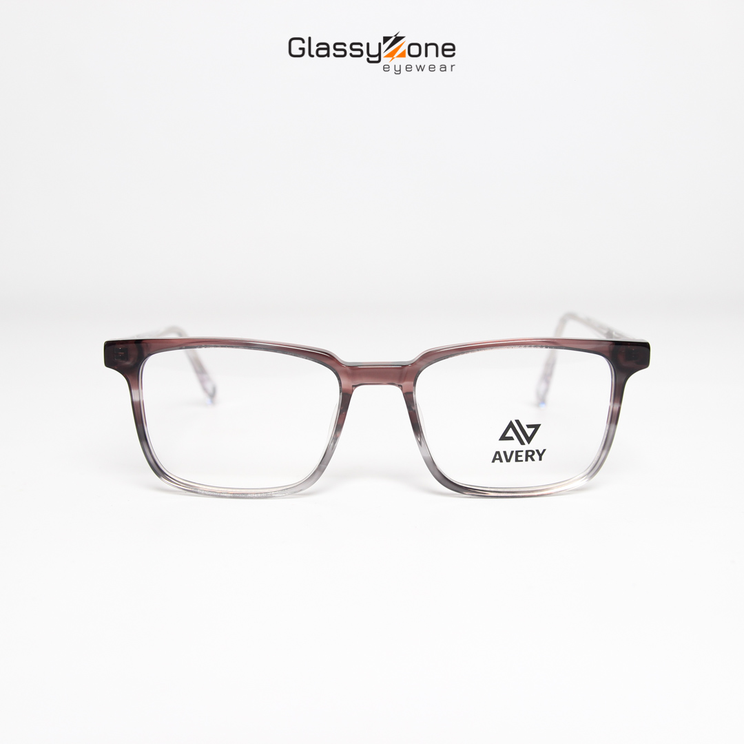 Gọng kính cận, Mắt kính giả cận Acetate Form chữ nhật Nam Nữ Avery 15070 - GlassyZone