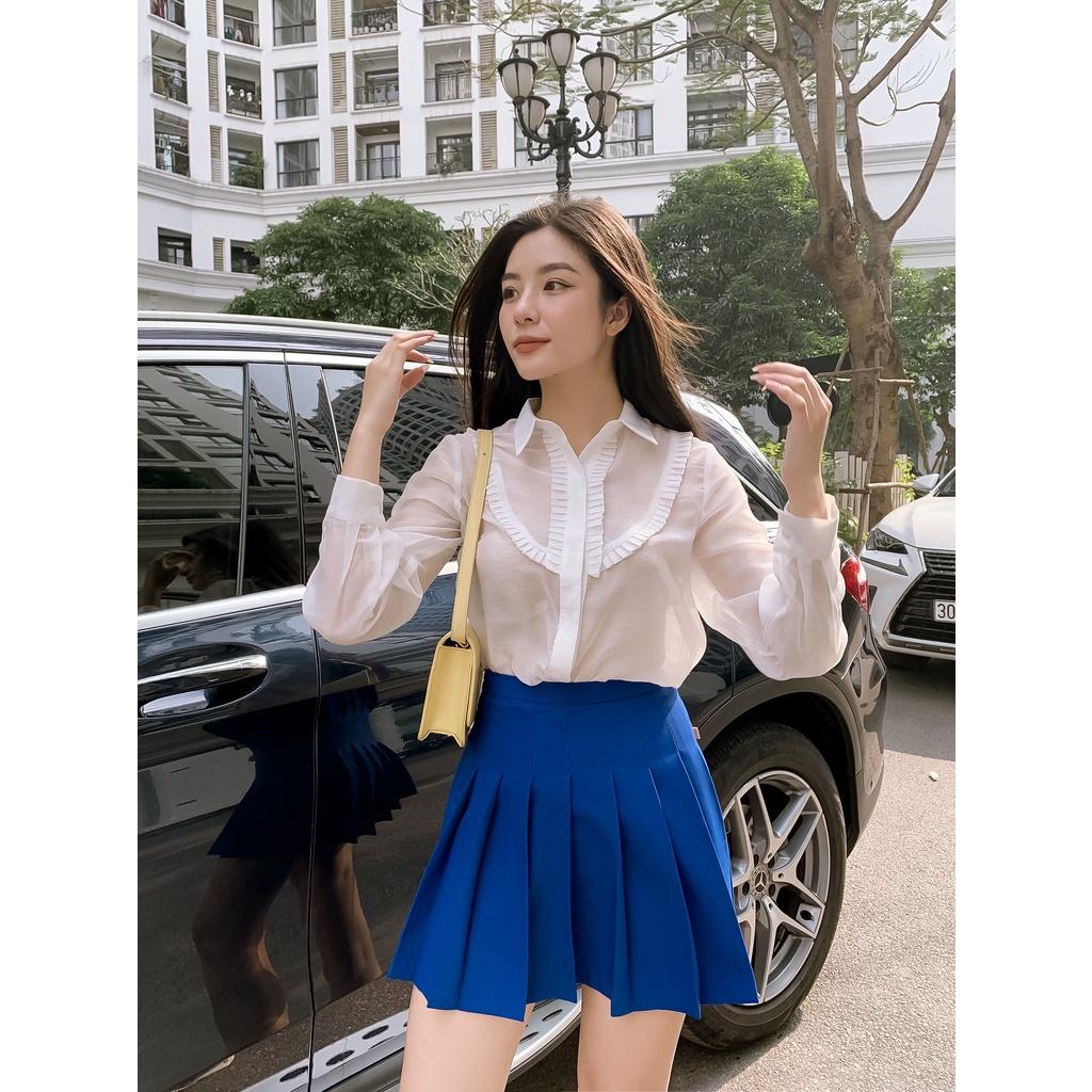Chân váy tenis nữ Méo shop dáng ngắn xếp ly Flora