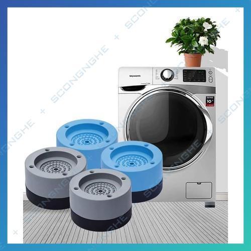 SÉT 4 CÁI ĐẾ KÊ CHÂN MÁY GIẶT CHỐNG RUNG SILICON CAO CẤP - BỘ 4 ĐẾ CHỐNG RUNG MÁY GIẶT
