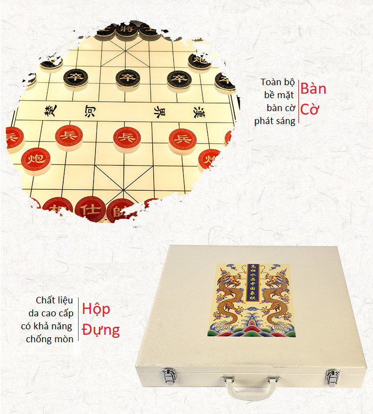 Bộ cờ tướng pha lê LS001 - BÀN CỜ PHÁT SÁNG