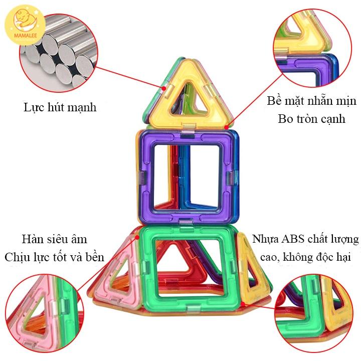 Đồ Chơi Xếp Hình Nam Châm Lắp Ghép Nam Châm Size Lớn - Phát Triển Trí Thông Mình Và Sáng Tạo Cho Bé