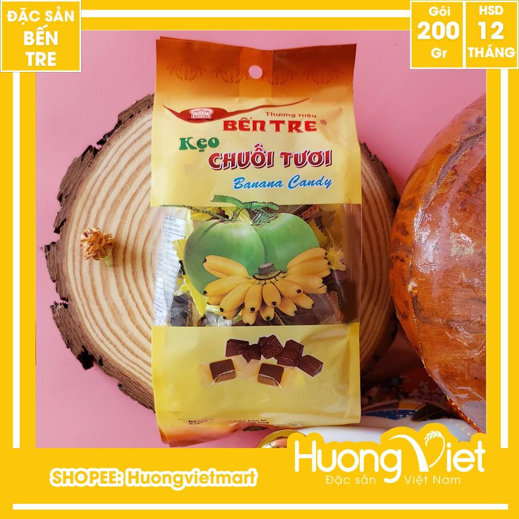 Kẹo chuối tươi Bến Tre dẻo thơm đậm đà vị chuối xiêm thơm ngon thương hiệu Hai Tỏ 200g