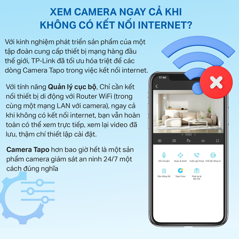 Camera Wifi TP-Link Tapo C212 Độ Phân Giải 2K QHD Quay/Quét 360 Độ Hỗ Trợ Cổng LAN - Hàng Chính Hãng