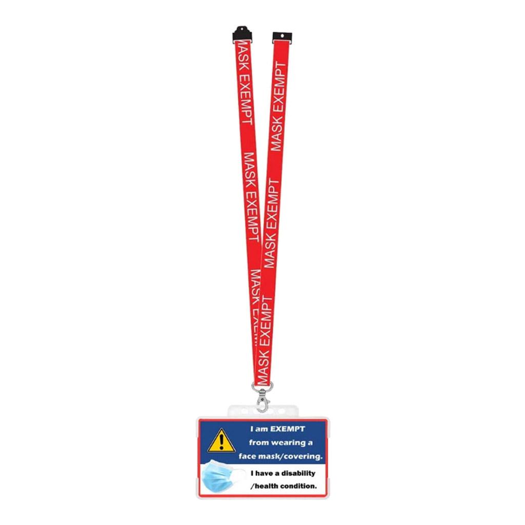 Travel   Face Mask Exempt Exemption Card with 3D Face Mask Bracket