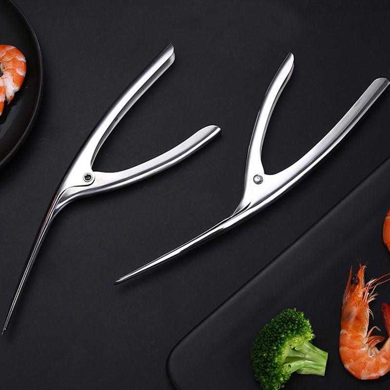Combo 2 Dụng Cụ Lột Vỏ Tôm Inox 304 Cao Cấp Tiện Lợi