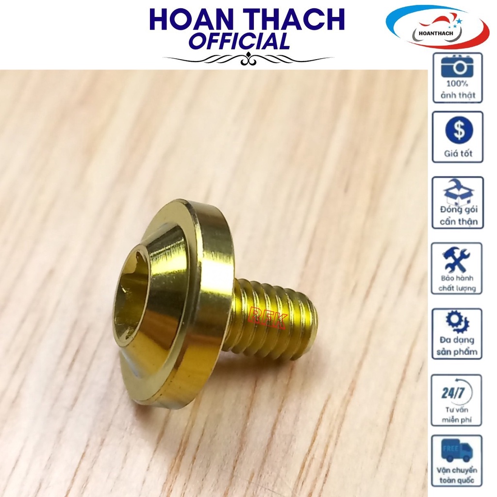 Ốc Gr5 Titan Dù 6L10 Vàng dùng cho nhiều dòng xe , SP010349 (giá 1 con)