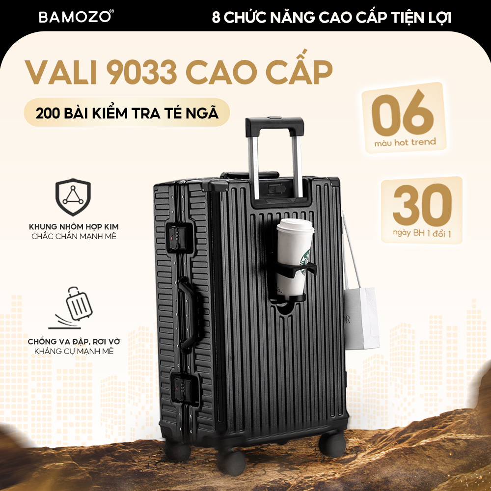 Vali Du Lịch B Bamozo 9033 Size 20/24 Khóa Sập Cao Cấp Bảo Hành 5 Năm - Lỗi 1 Đổi 1 Trong 30 Ngày