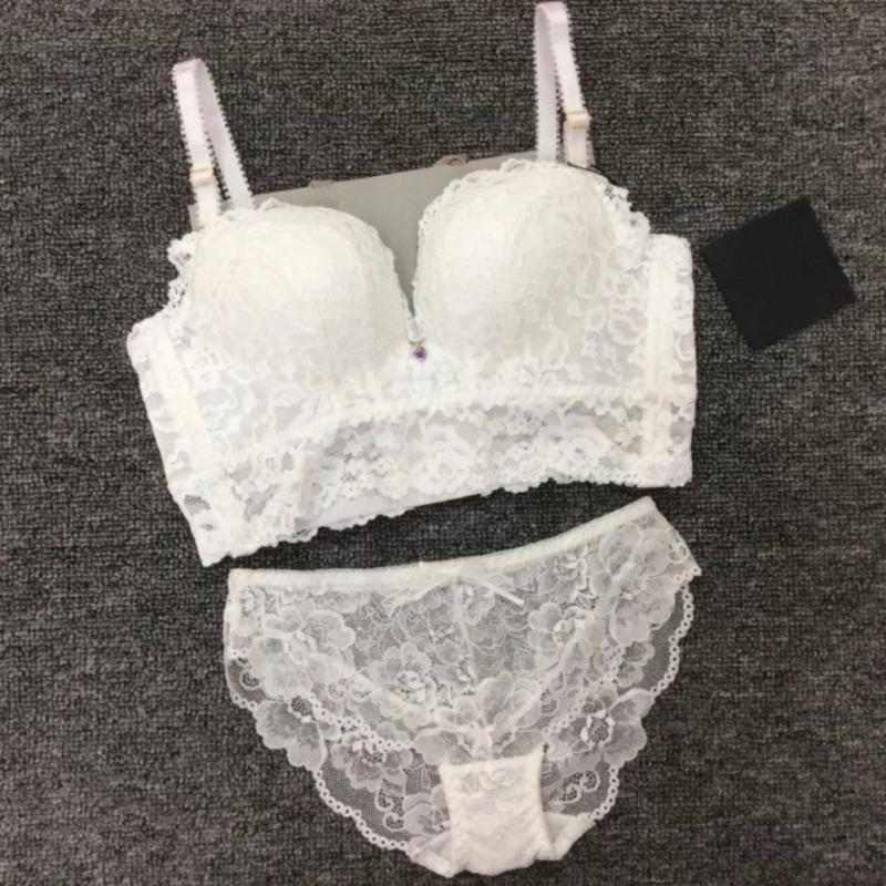 Set áo ngực & quần lót nữ họa tiết sọc ngang nhiều màu