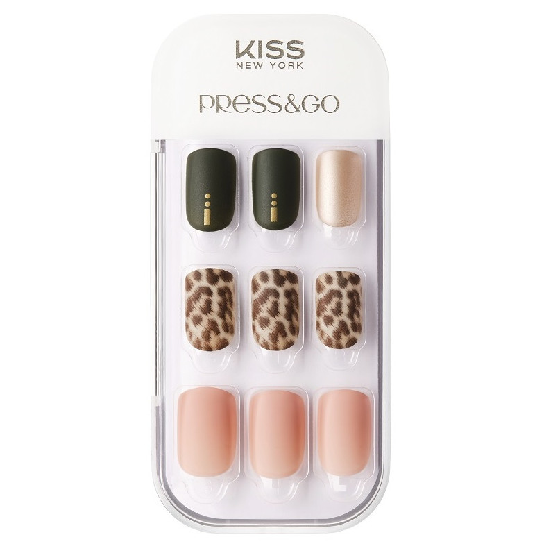 Bộ 30 Móng Tay Gel Tự Dán Press &amp; Go Kiss New York Nail Box - Savanna (KPNA24KA)