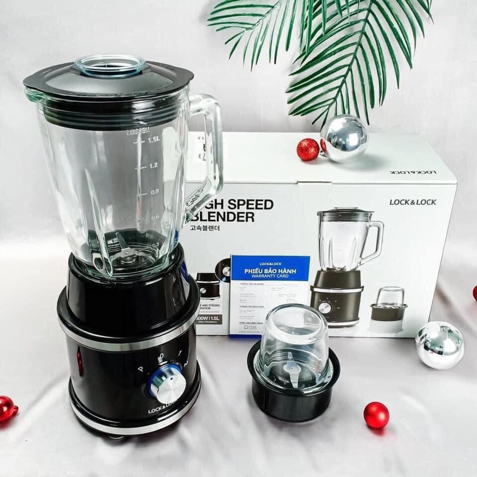 Máy xanh sinh tố Lock&Lock High Speed Blender EJM376BLK, 220-240V, 50/60Hz, 600W - Hàng chính hãng