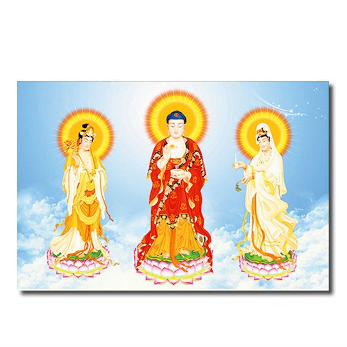 Hình Phật treo tường trang trí nhà cửa, phòng thờ mẫu Tam thánh, quan thế âm, thích ca mâu ni, phật adida, Tranh Phật Giáo HPV-98