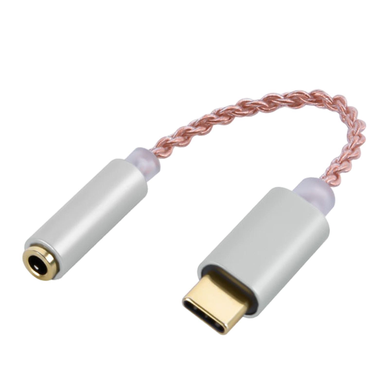 USB C to 3.5mm Audio Adapter Headphone Jack Cable Adapter for Phones