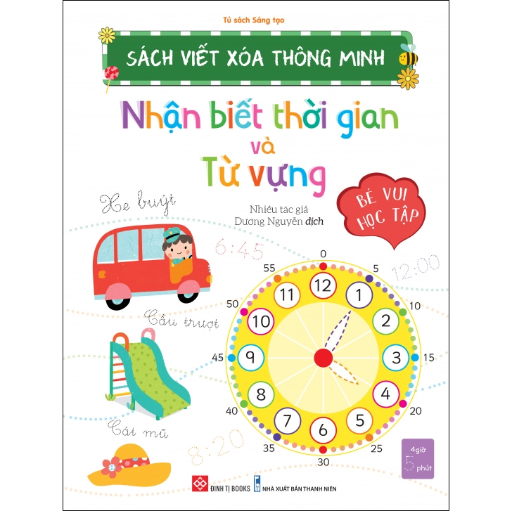 Sách Viết Xóa Thông Minh - Nhận Biết Thời Gian Và Từ Vựng