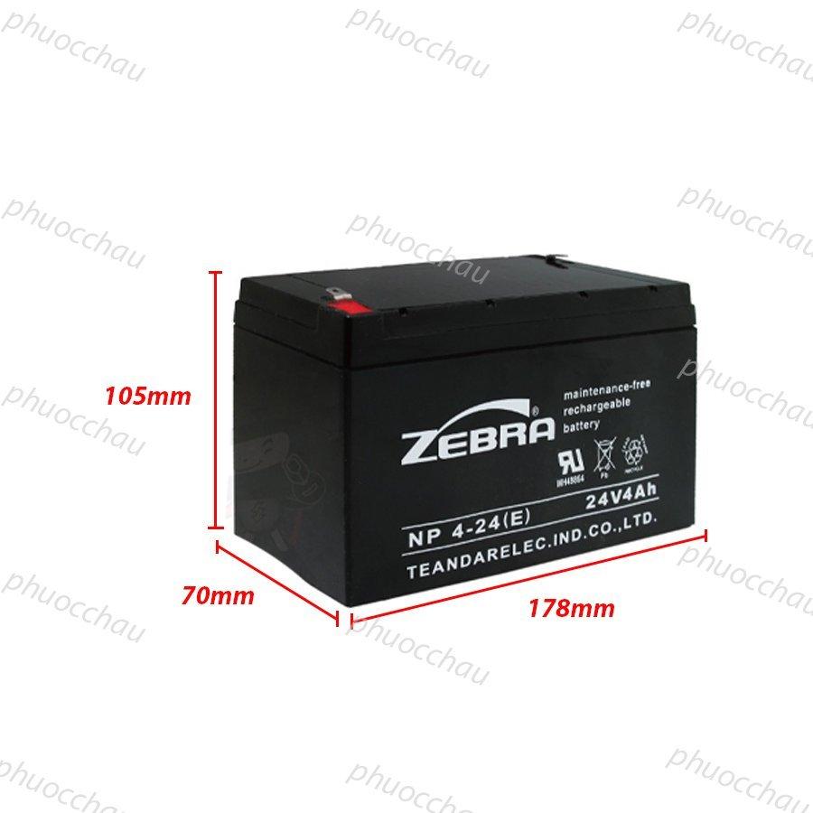 Ắc Quy 24V Zebra NP4-24 (E) 24V-4AH