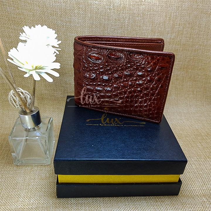 Ví Nam Da cá sấu LuxLeather LM1014 Một mặt - Kiểu Ngang - Da trơn