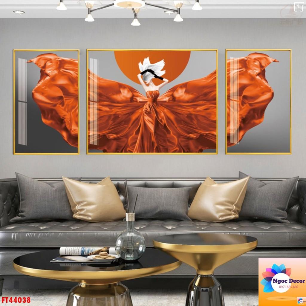 Tranh tráng gương cô gái trang trí Spa, phòng ngủ