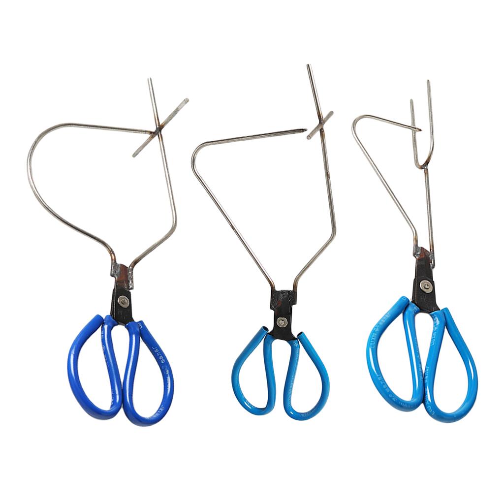 3pcs Pottery Glazing Pliers Sculpture Porcelain Vises with Rubber Handle