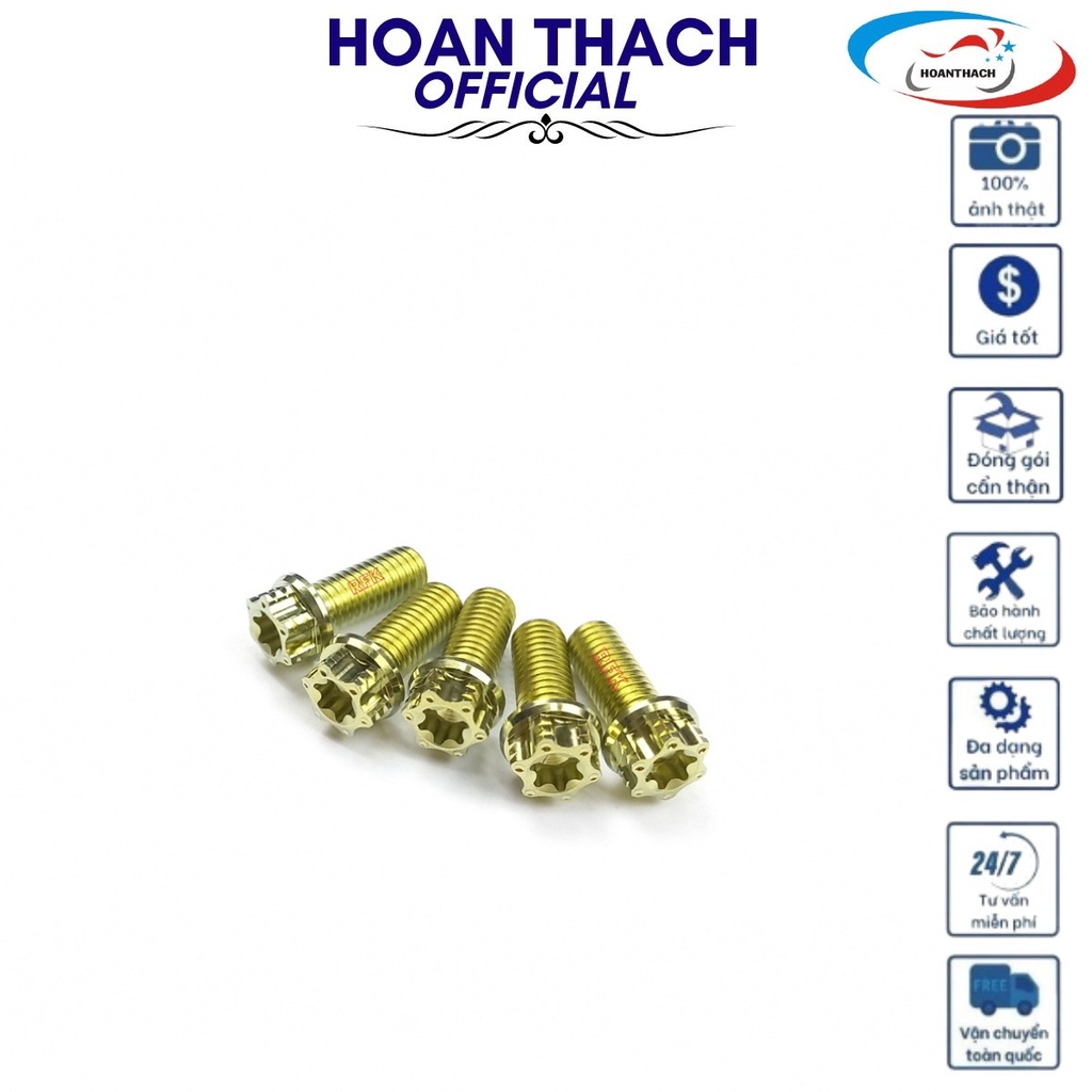 Ốc 8L15 Titan Vàng Đầu Salaya dùng cho nhiều dòng xe  SP017504 (giá 1 con)