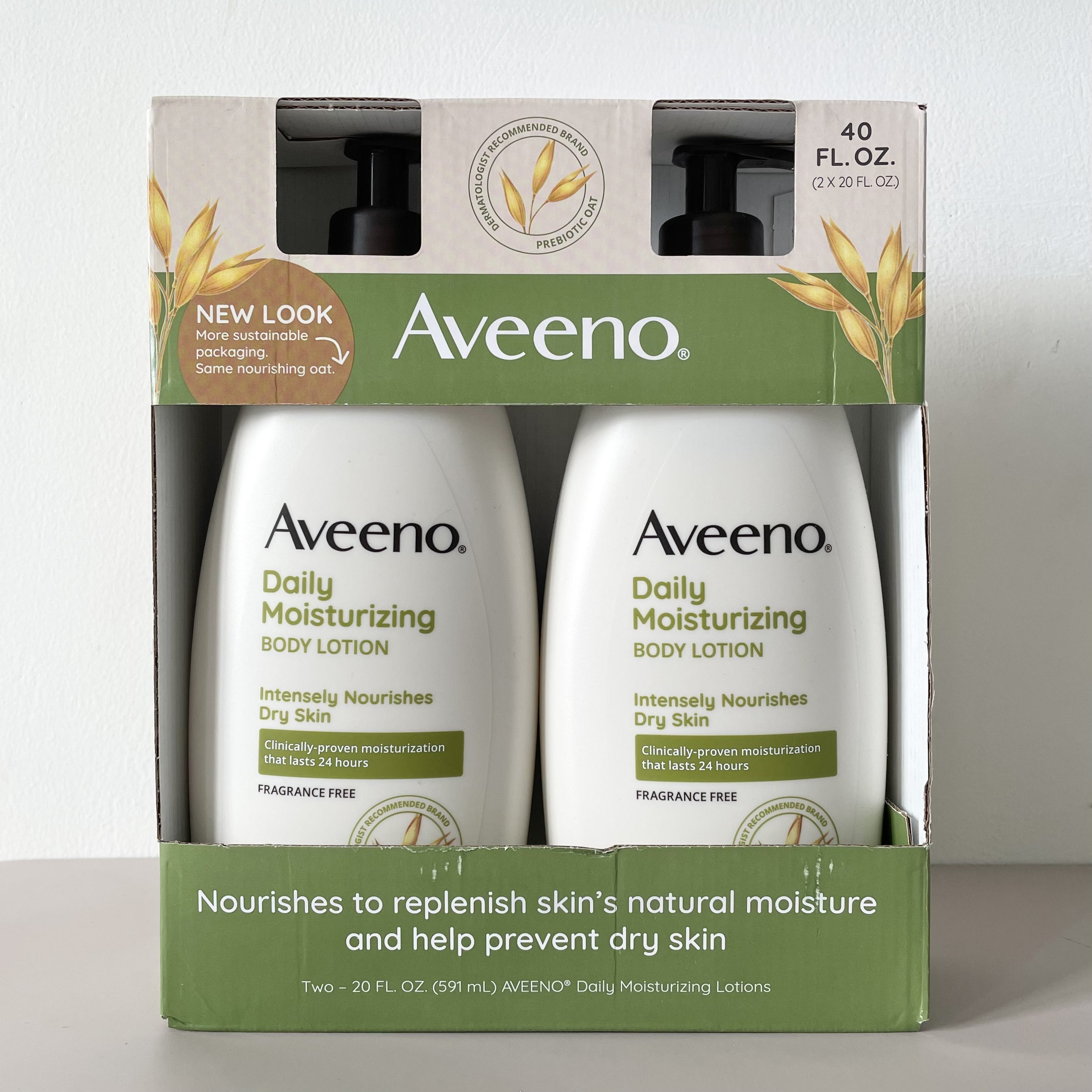 Set 2 Chai Sữa dưỡng thể Aveeno Daily Moisturizing Lotion 591mLx2 Nhập Mỹ