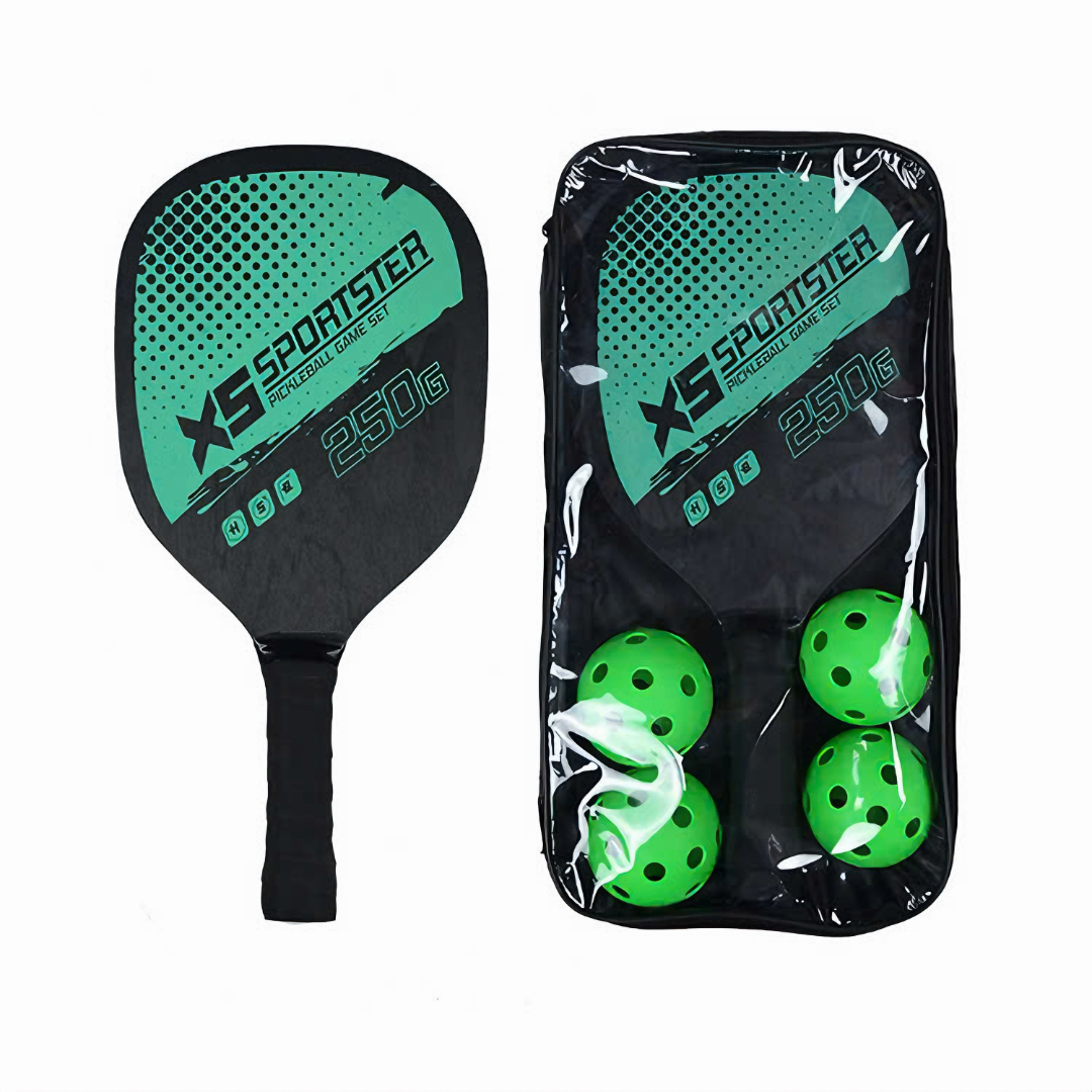 Bộ 2 vợt PICKLEBALL kèm 4 bóng tập luyện kèm túi đựng thể thao dành cho nam và nữ - Hàng chính hãng