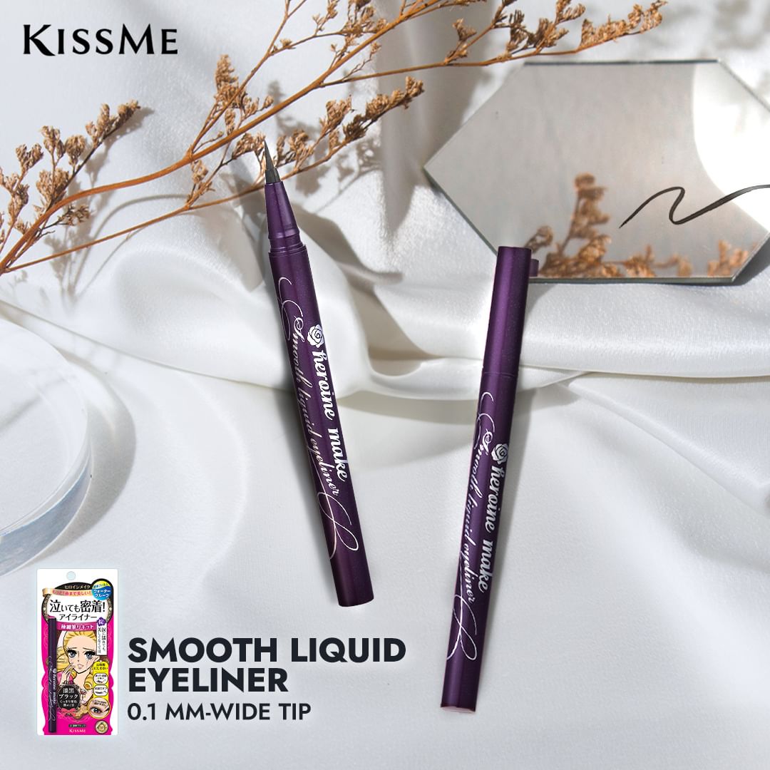 Bút Kẻ Mắt Nước Siêu Chống Trôi Kissme Heroine Make Smooth Liquid Eyeliner Super Keep Nét Siêu Sắc Mãnh (Màu Đen)