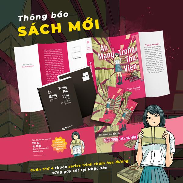 Sách - Án Mạng Trong Thư Viện - Bí Ẩn Lời Chỉ Điểm Đẫm Máu - Bản Đặc Biệt - Tặng Kèm Obi + Bookmark + Postcard Bồi