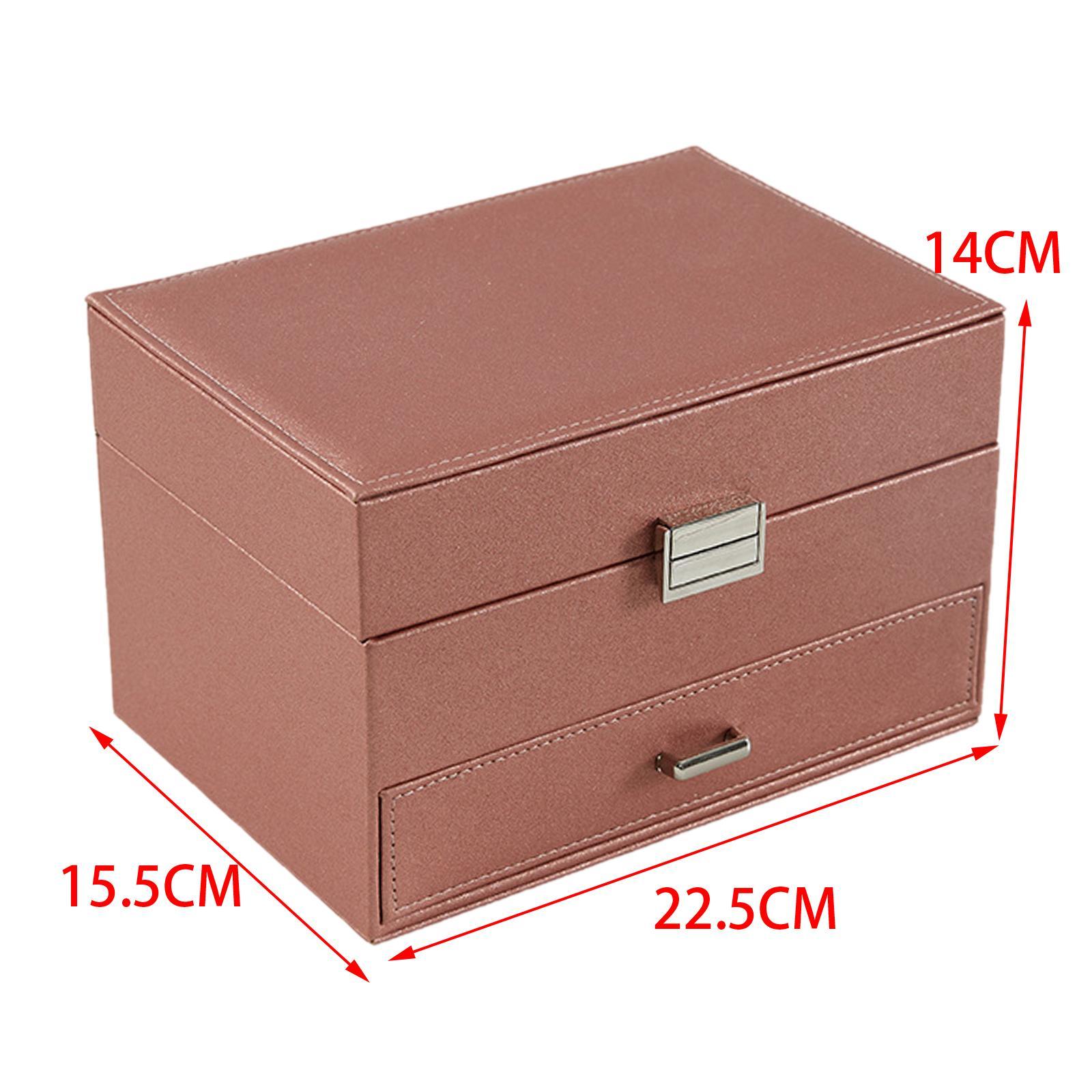Jewelry Box Jewelry Case with Drawers Earrings Bracelets Rings Large Storage Capacity Necklace Organizer Jewelry Organizer for Women Girls